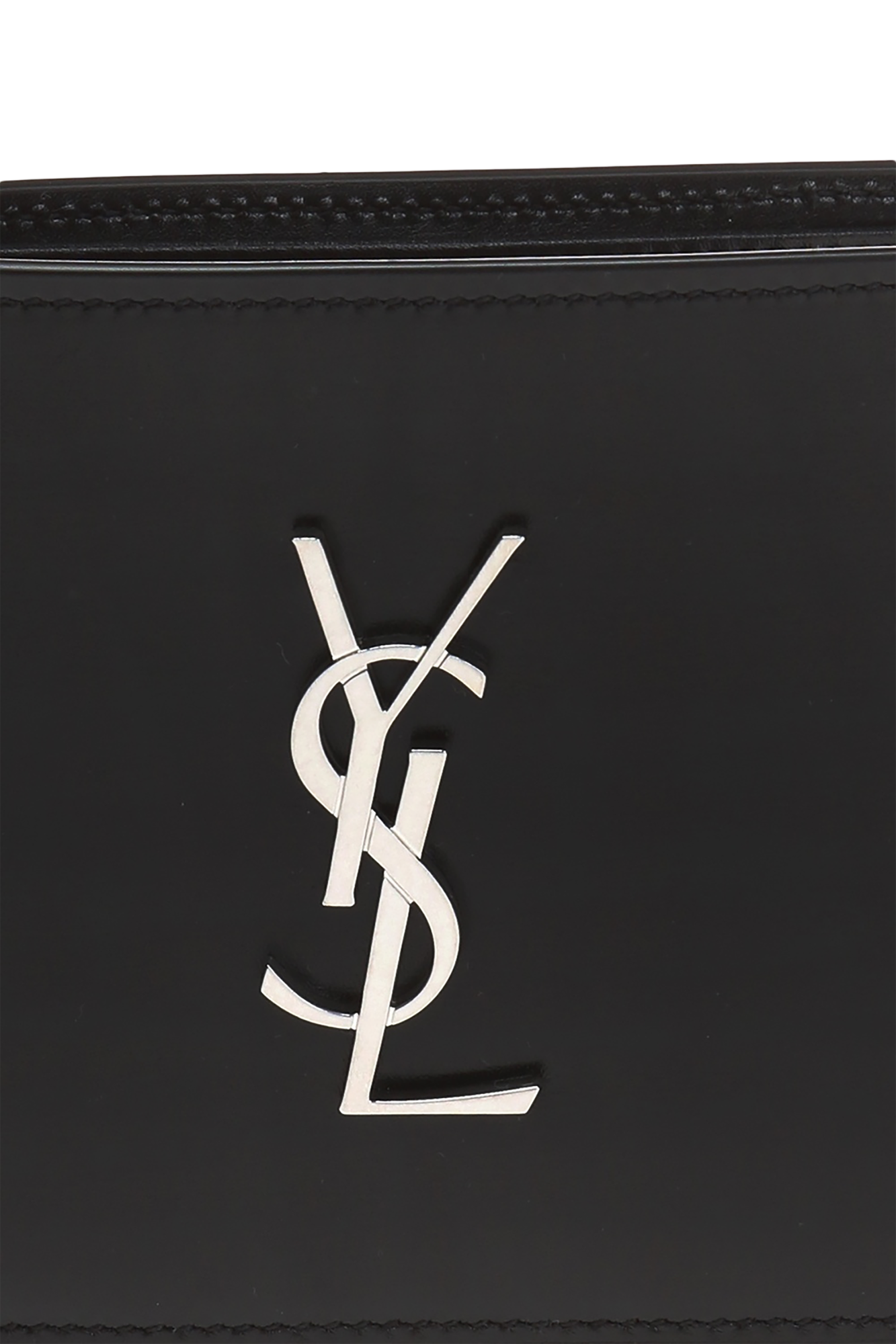 24AW new/Saint Laurent カサンドレレザーウォレット Wallet タイニーカサンドラクレジットカードウォレット（シャイニー